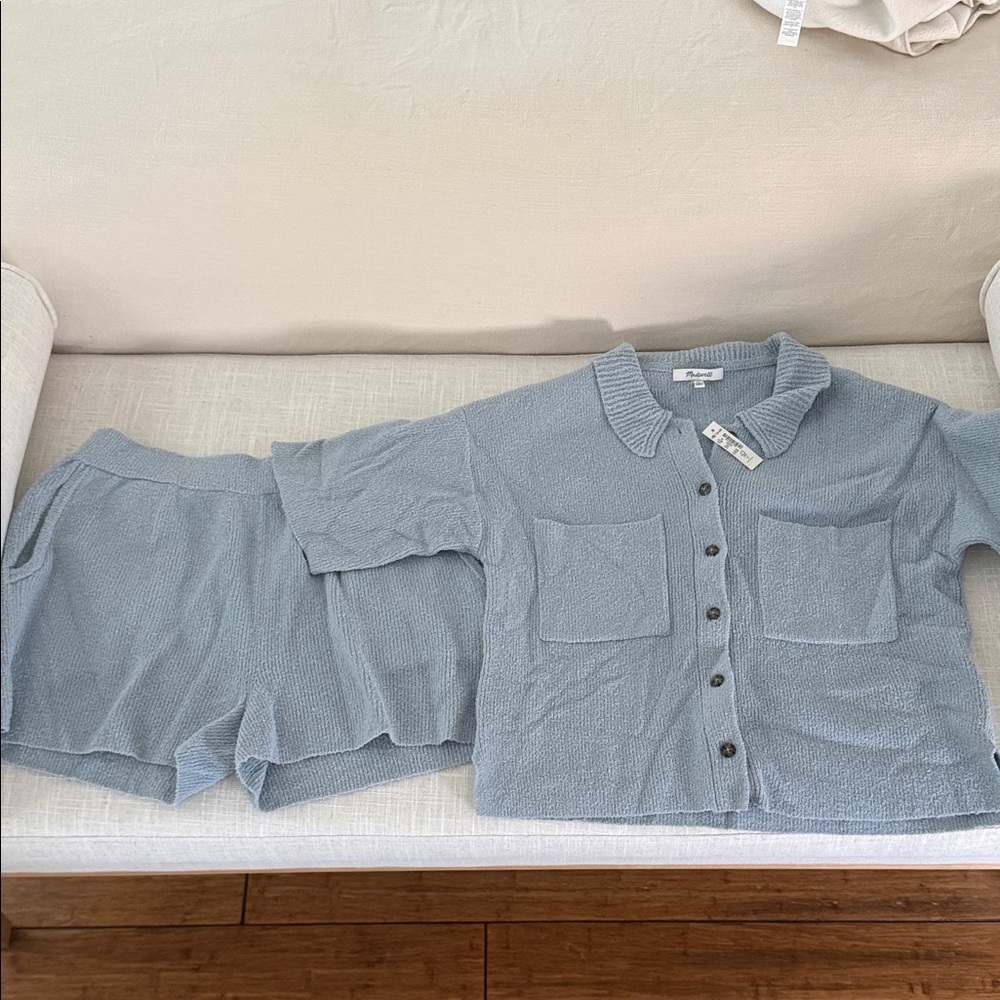 NWT Madewell Blue Two Piece Set